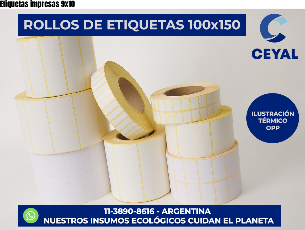 Etiquetas impresas 9×10
