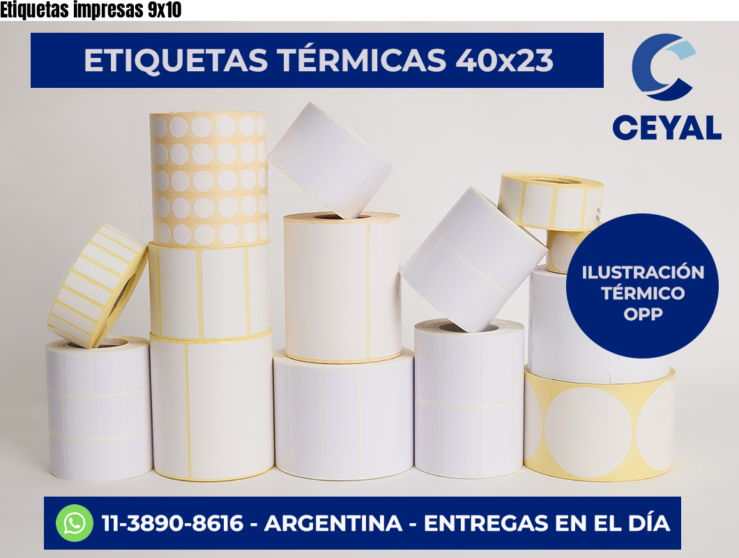 Etiquetas impresas 9×10