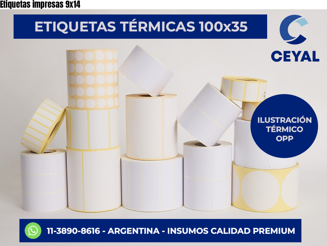 Etiquetas impresas 9×14