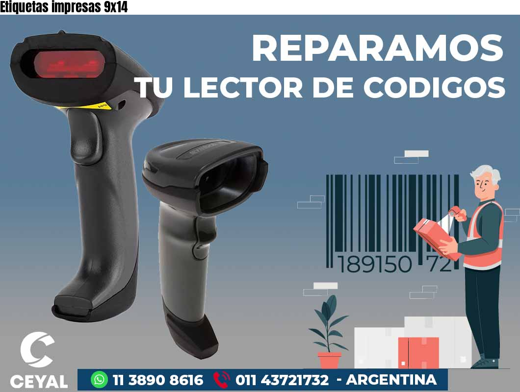 Etiquetas impresas 9x14