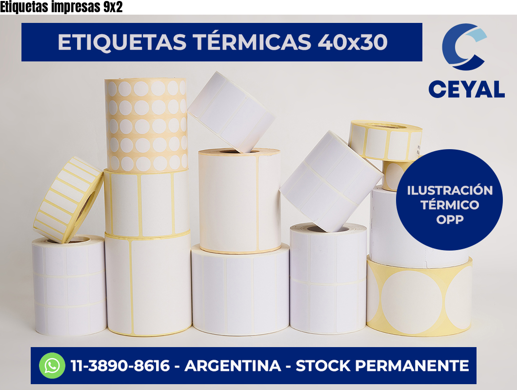 Etiquetas impresas 9×2