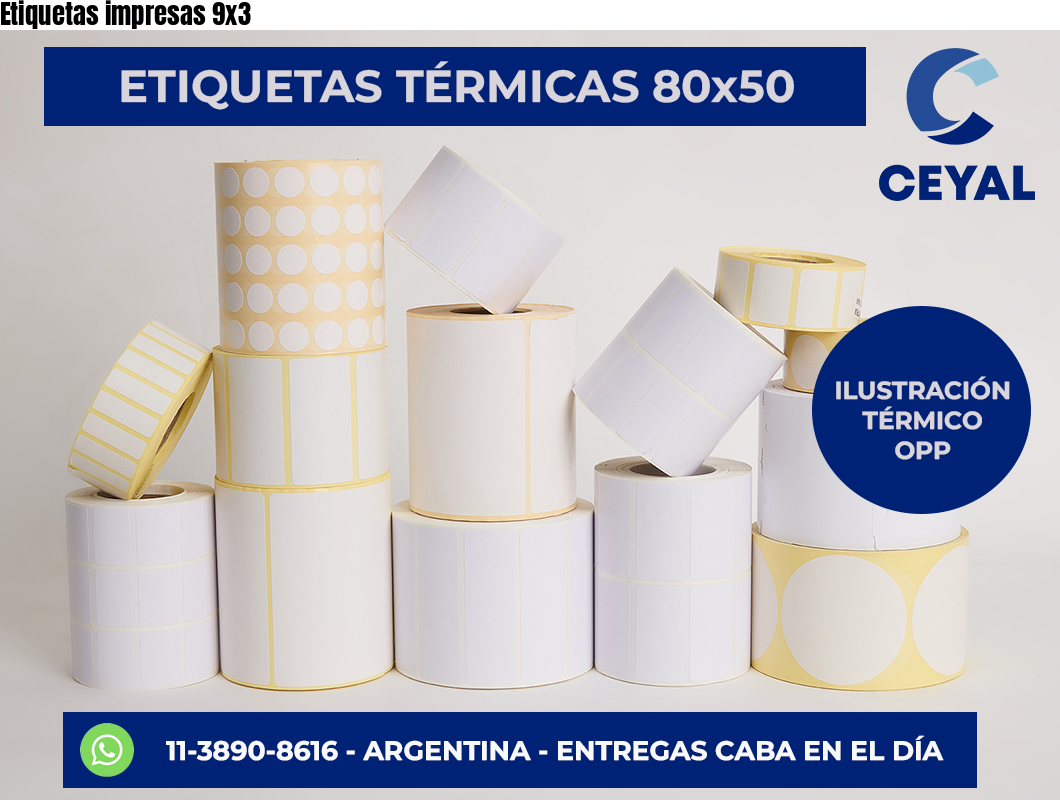 Etiquetas impresas 9×3