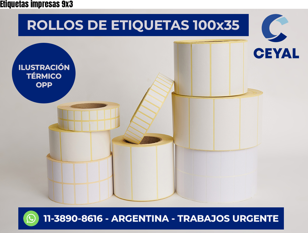 Etiquetas impresas 9×3