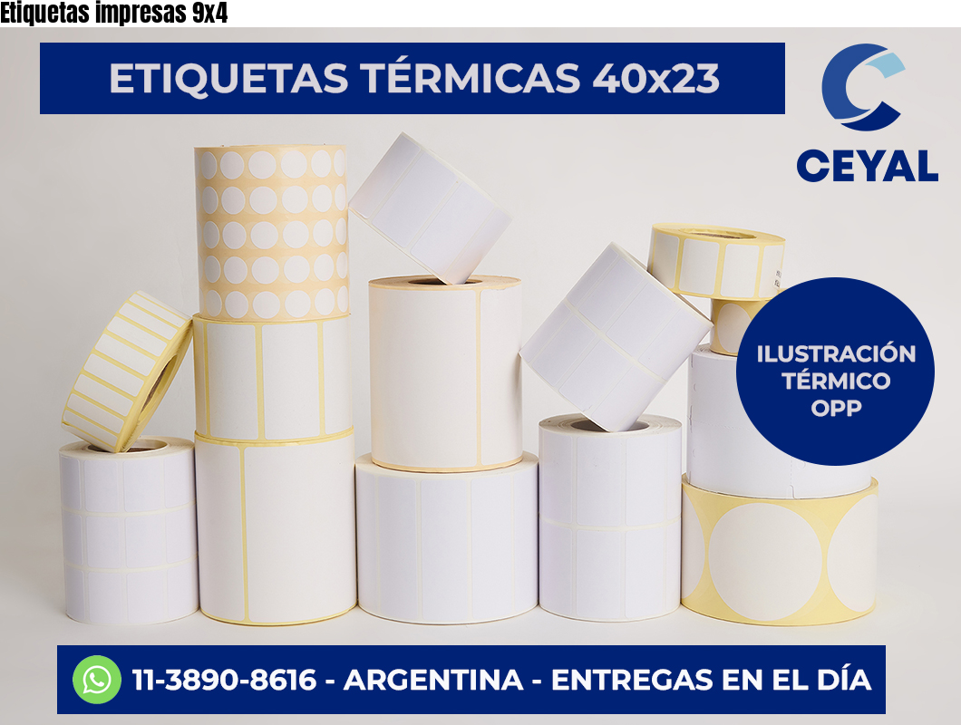 Etiquetas impresas 9×4
