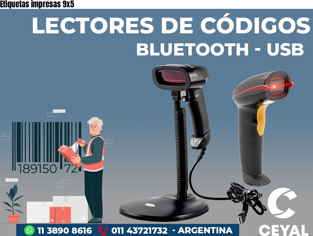 Etiquetas impresas 9x5