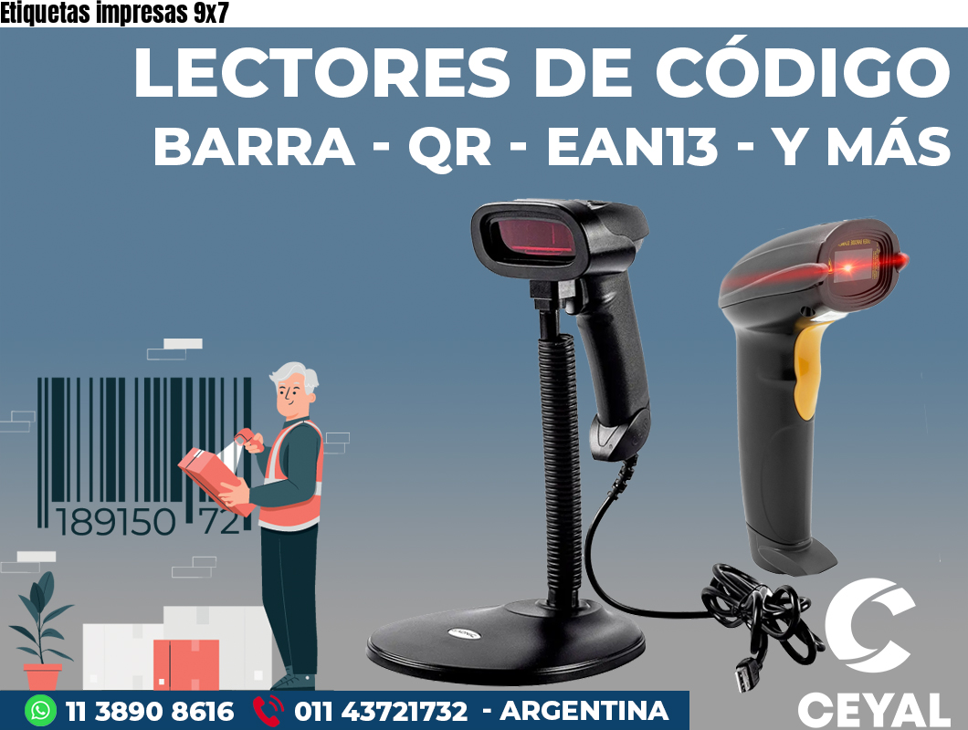 Etiquetas impresas 9x7