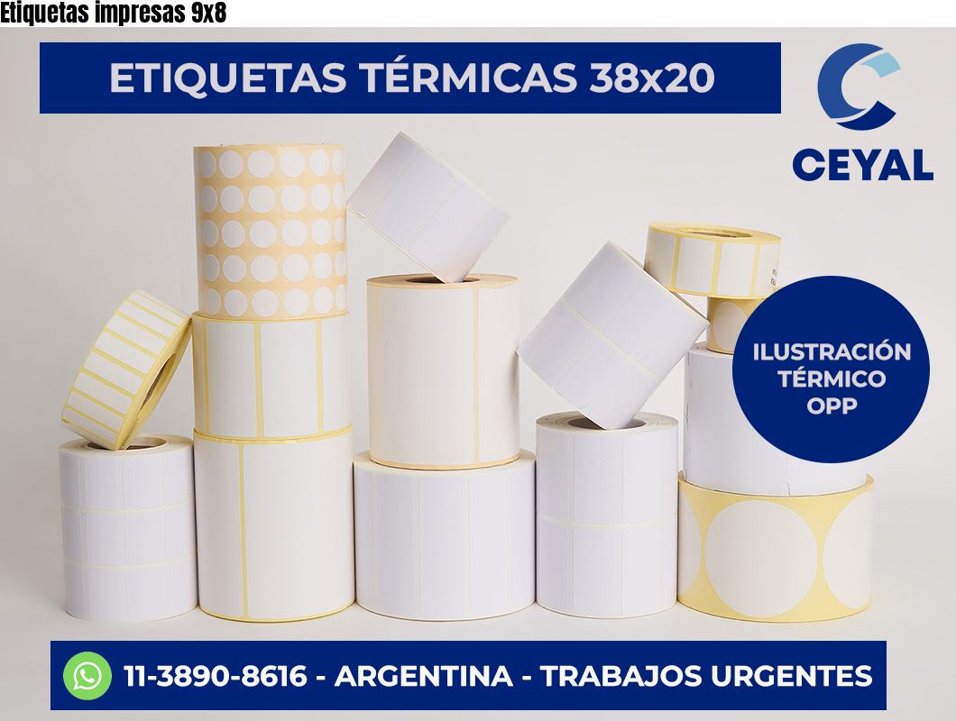 Etiquetas impresas 9×8