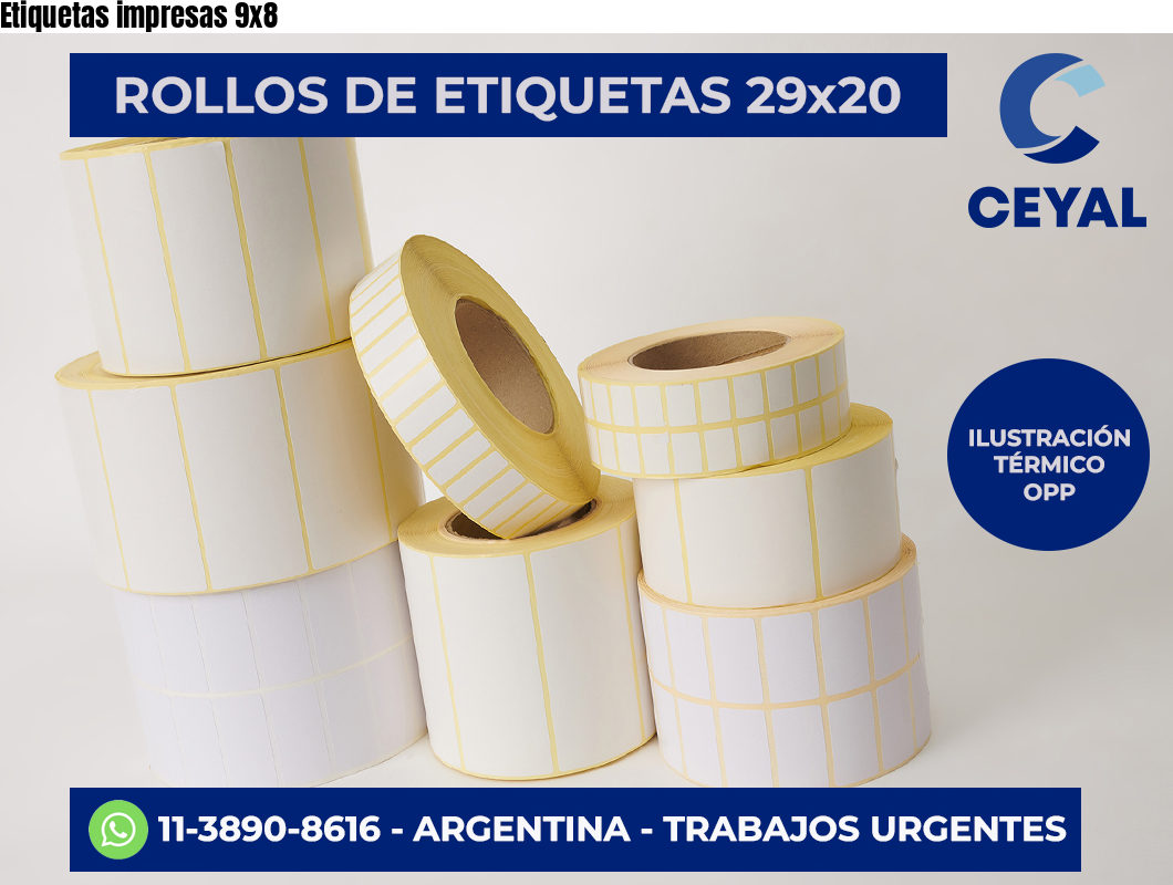 Etiquetas impresas 9×8