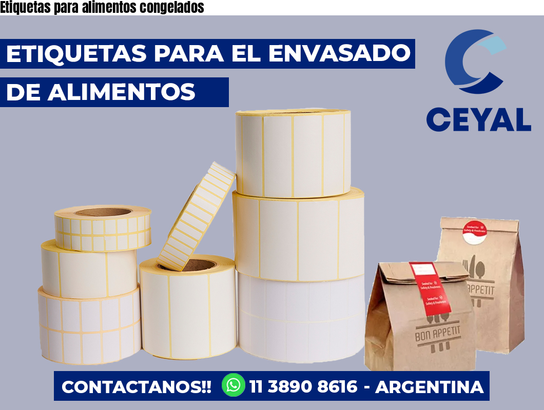 Etiquetas para alimentos congelados