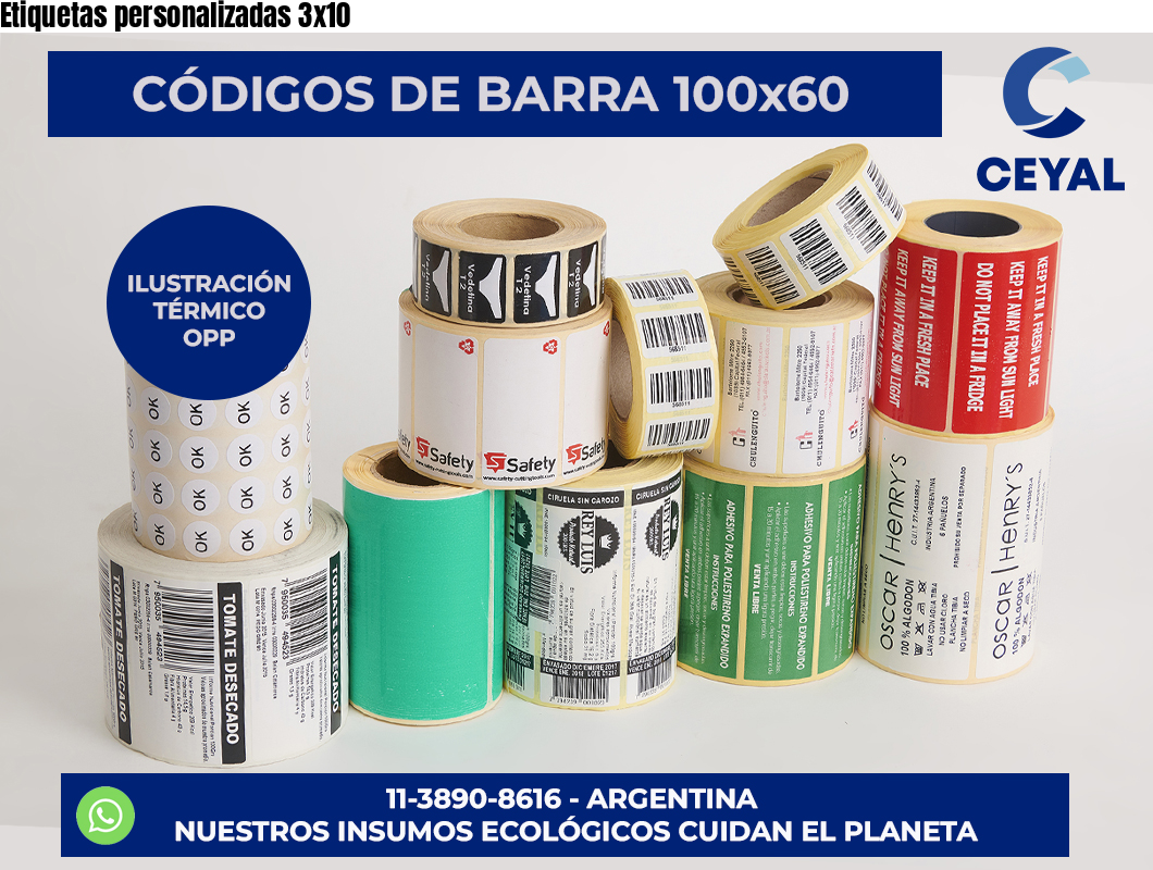 Etiquetas personalizadas 3×10