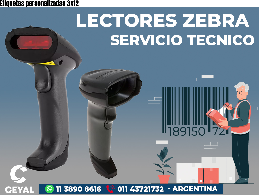 Etiquetas personalizadas 3x12
