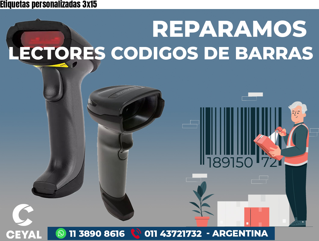 Etiquetas personalizadas 3x15