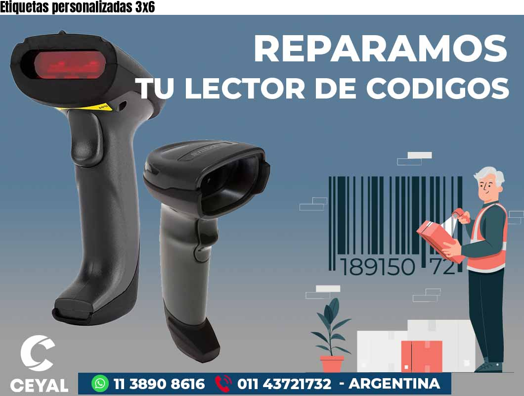 Etiquetas personalizadas 3x6