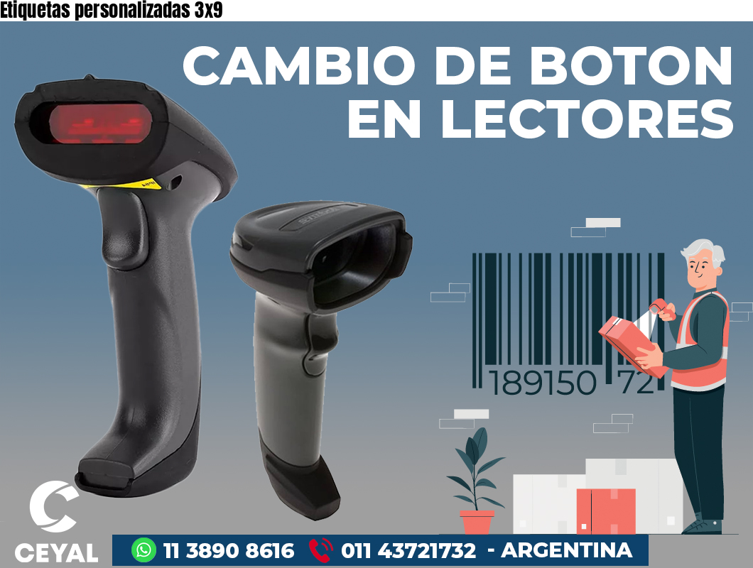 Etiquetas personalizadas 3x9