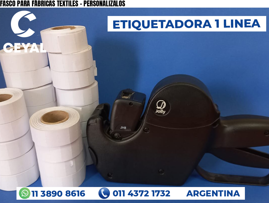 FASCO PARA FÁBRICAS TEXTILES - PERSONALIZALOS