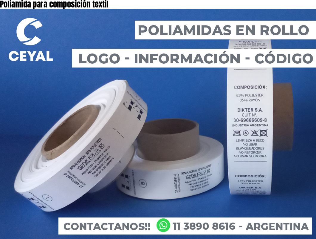 Poliamida para composición textil