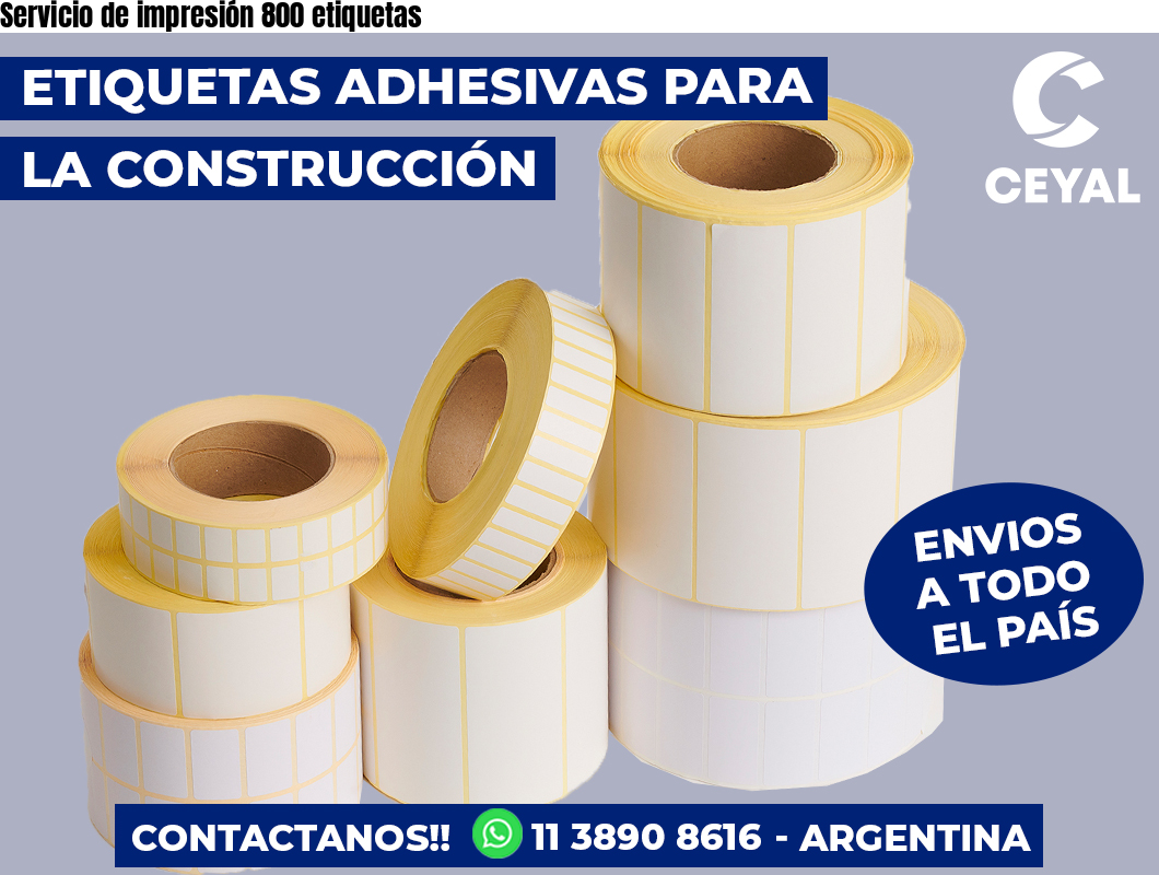 Servicio de impresión 800 etiquetas