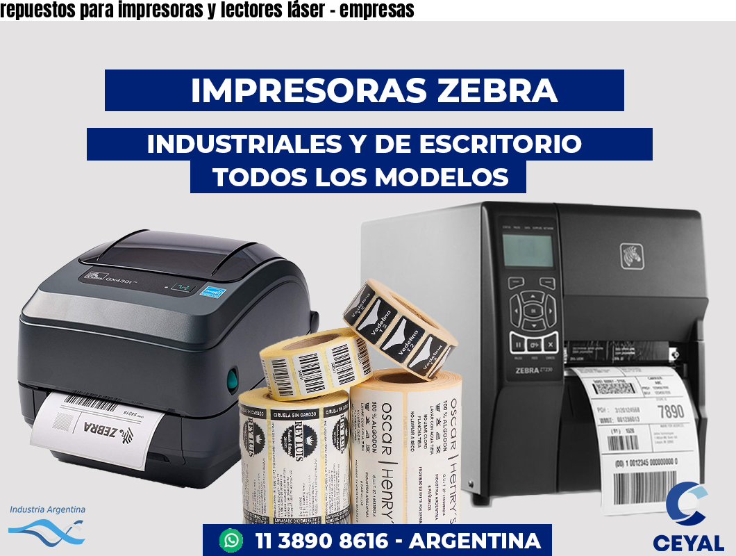 repuestos para impresoras y lectores láser - empresas