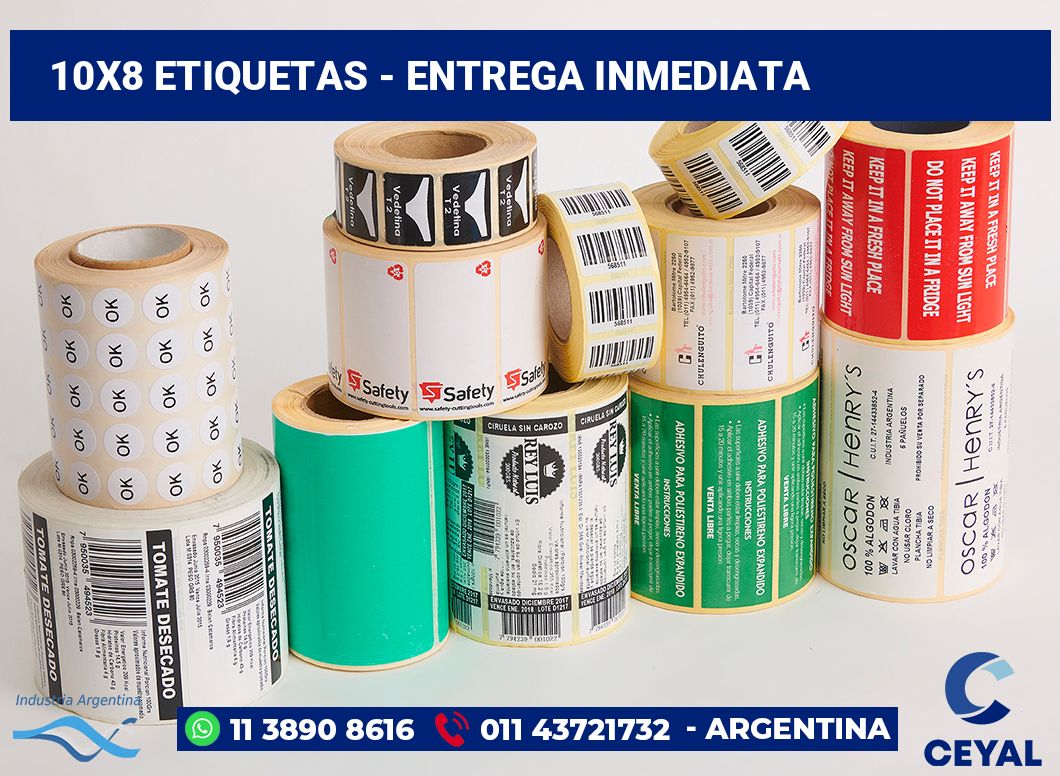 10x8 Etiquetas