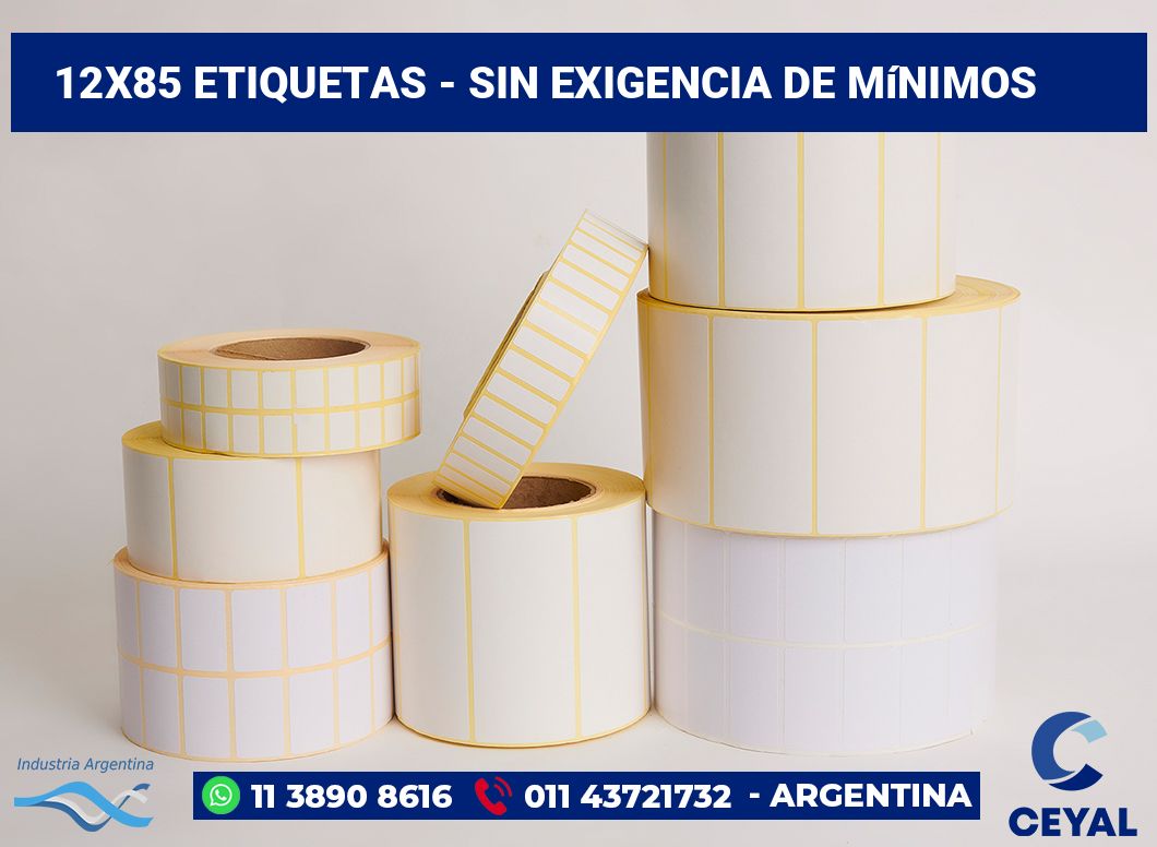 12x85 Etiquetas