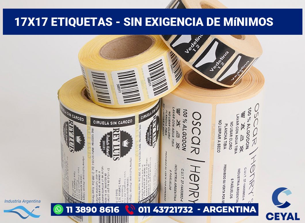 17x17 Etiquetas