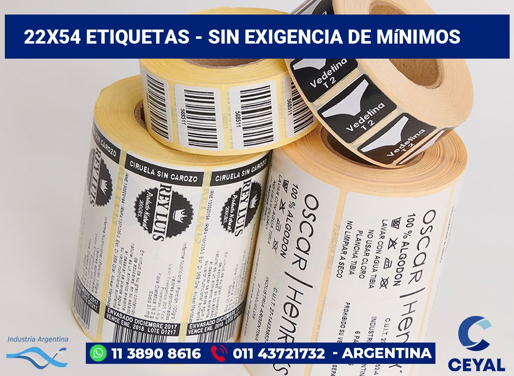 22×54 Etiquetas