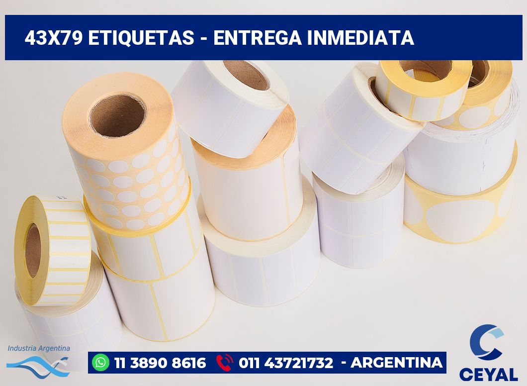 43x79 Etiquetas