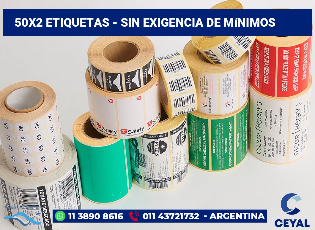 50x2 Etiquetas