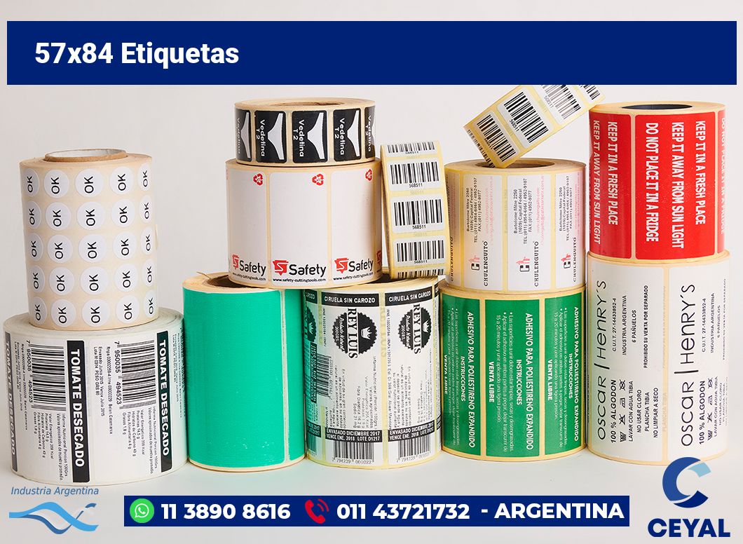 57×84 Etiquetas