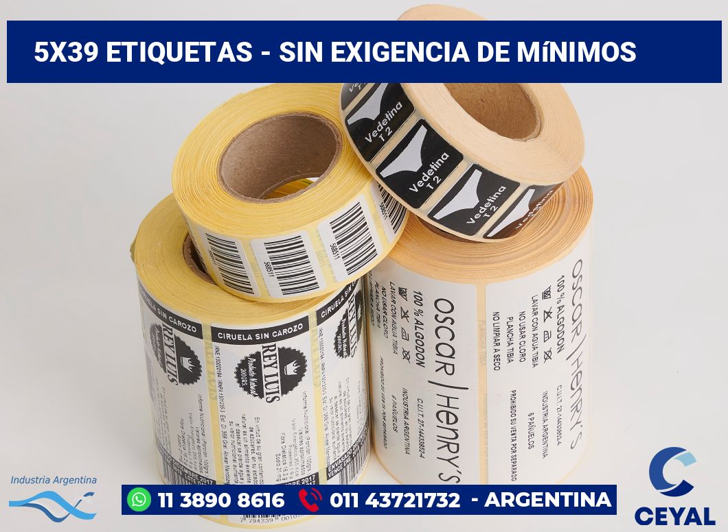5x39 Etiquetas
