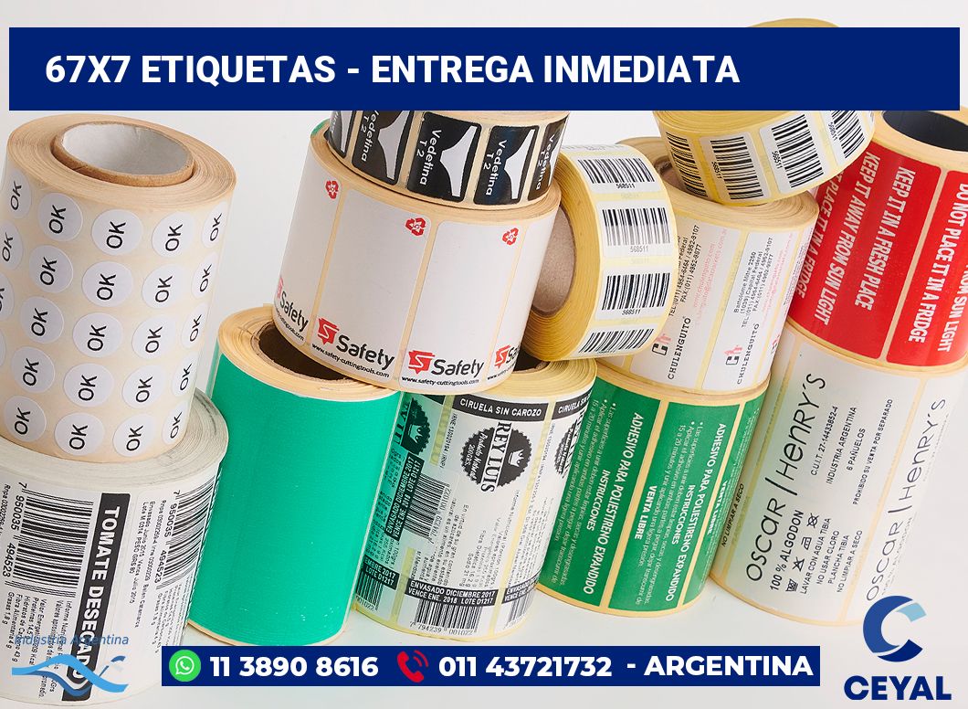 67x7 Etiquetas