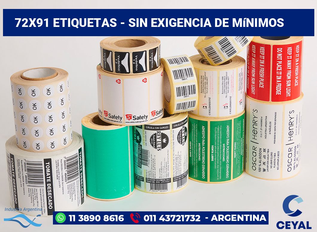 72x91 Etiquetas