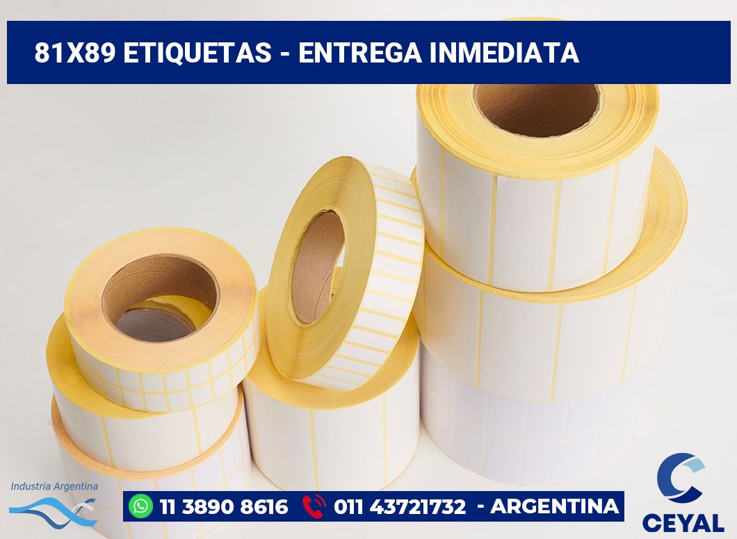 81×89 Etiquetas