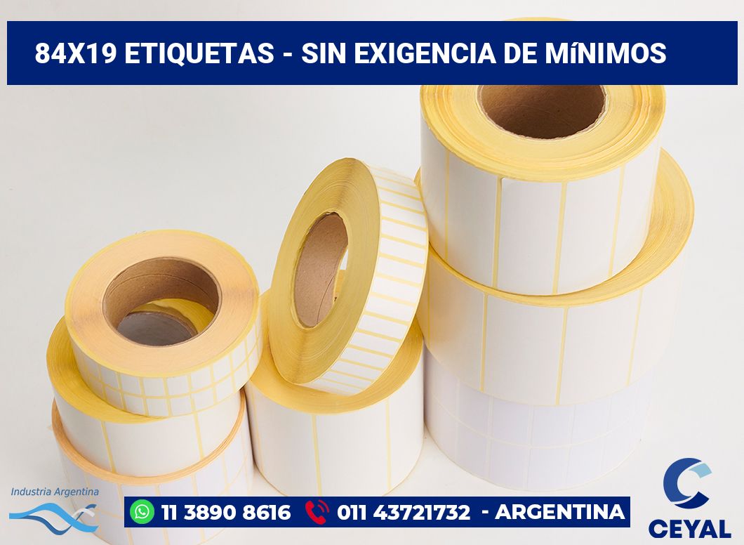 84x19 Etiquetas
