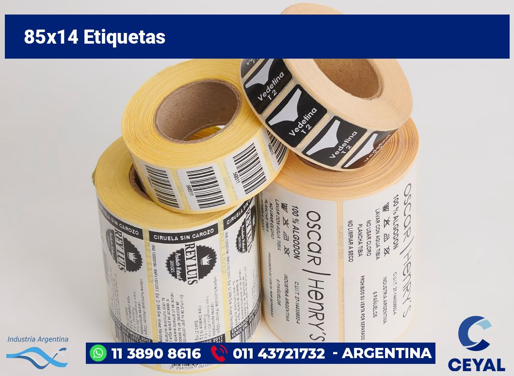 85x14 Etiquetas