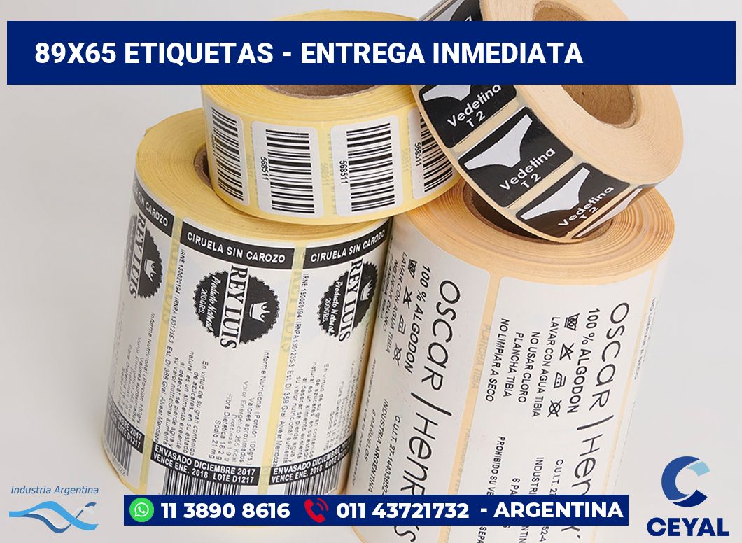 89x65 Etiquetas