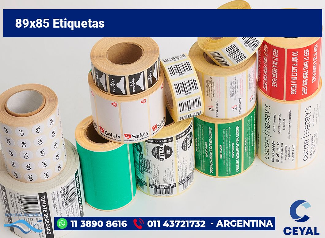 89x85 Etiquetas