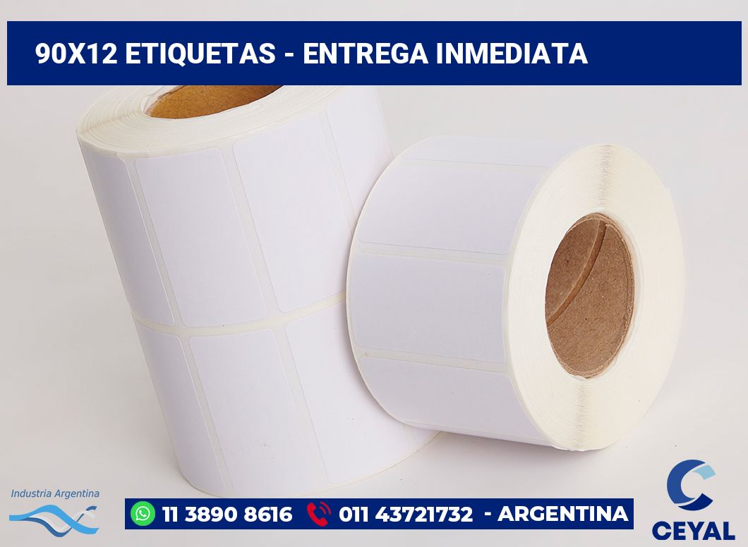 90x12 Etiquetas