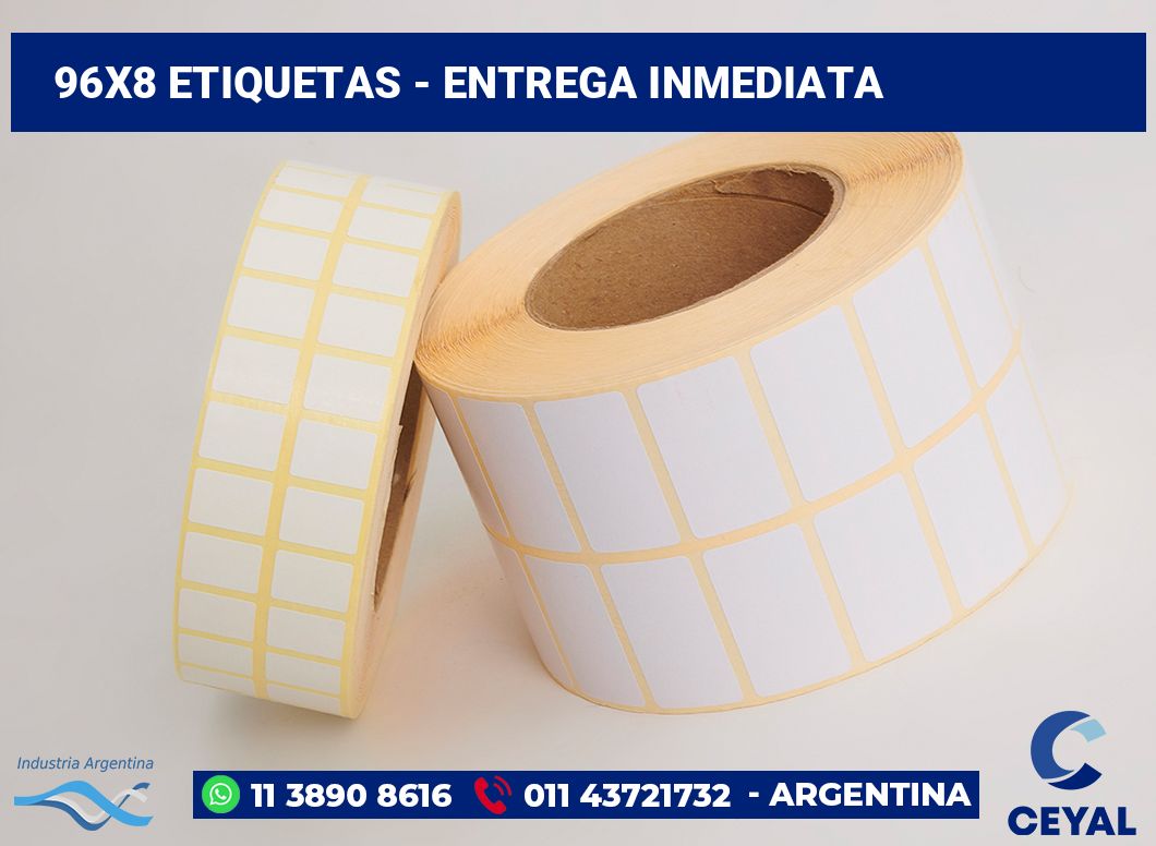 96×8 Etiquetas