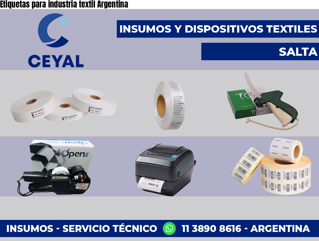 Etiquetas para industria textil Argentina