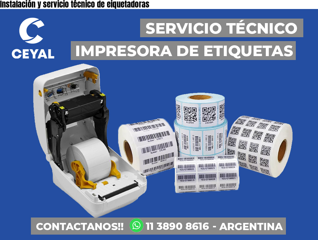 Instalación y servicio técnico de eiquetadoras