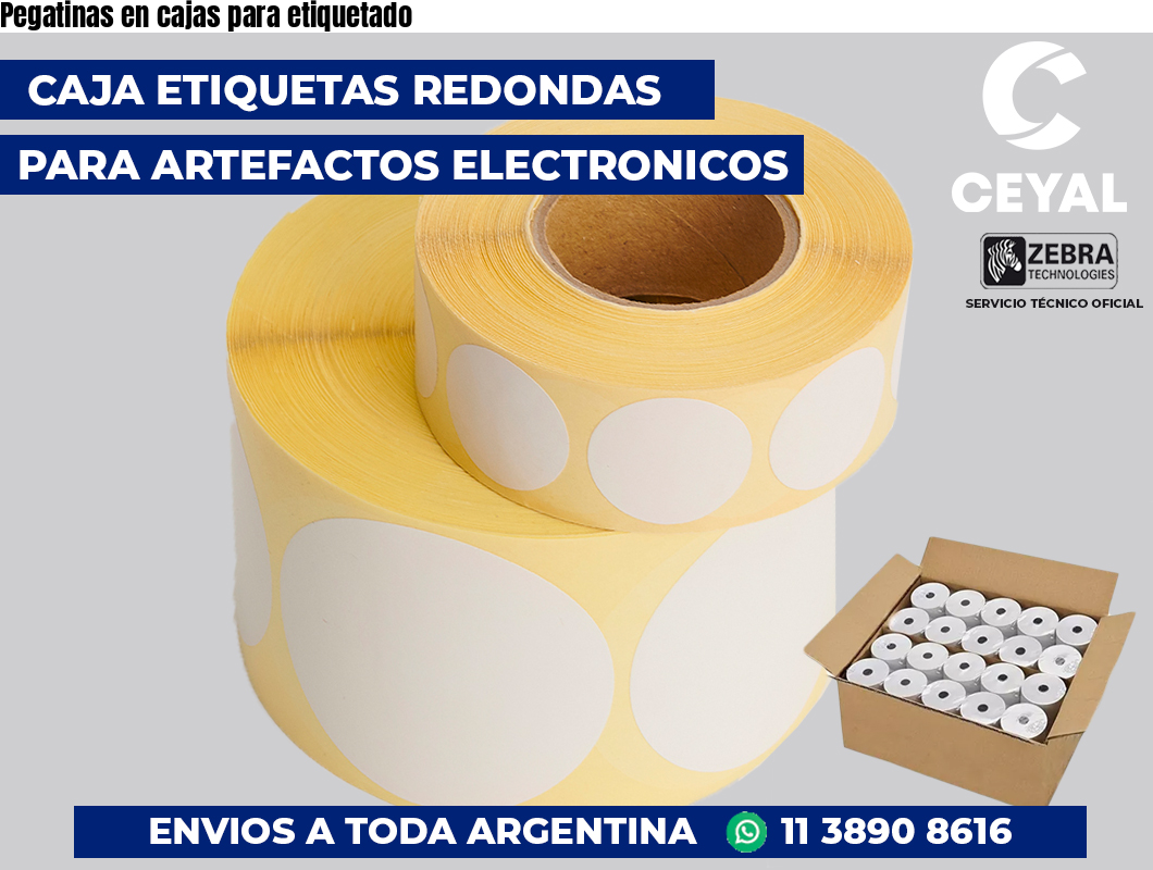 Pegatinas en cajas para etiquetado