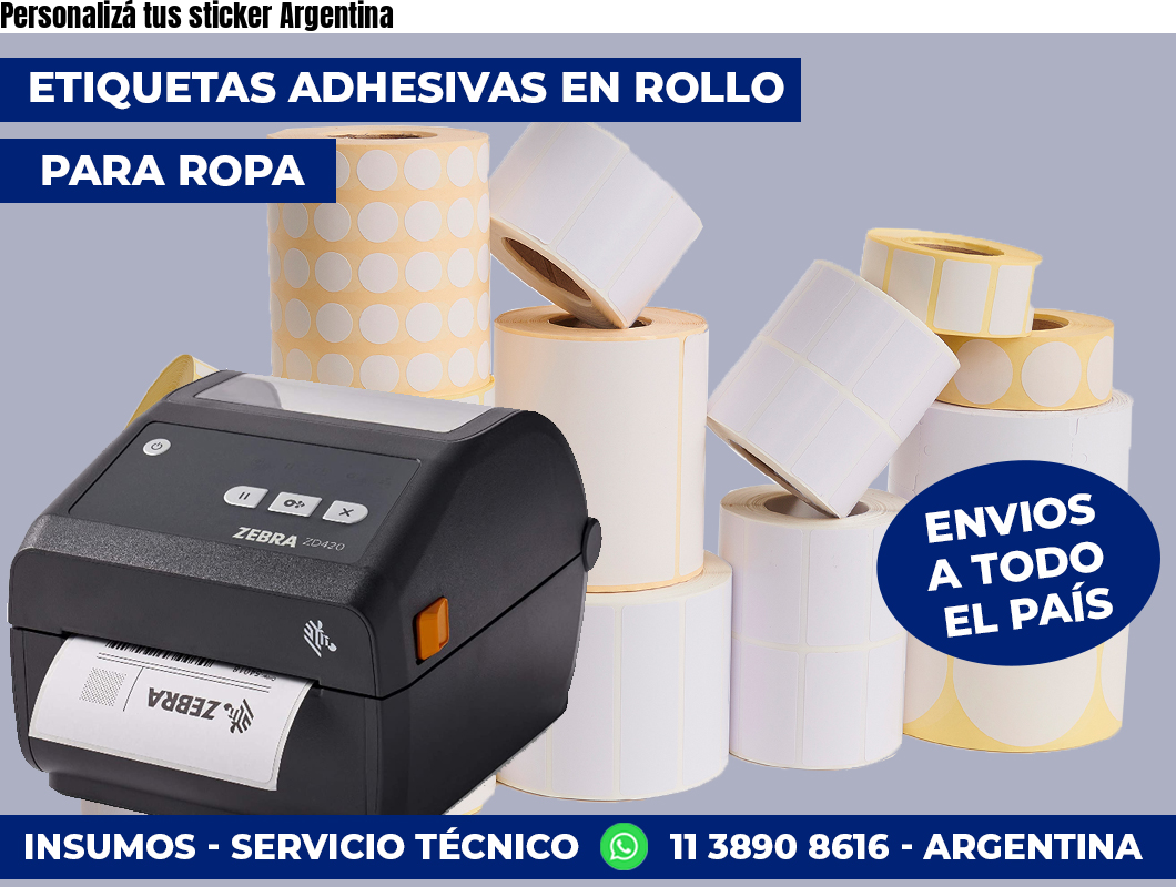 Personalizá tus sticker Argentina