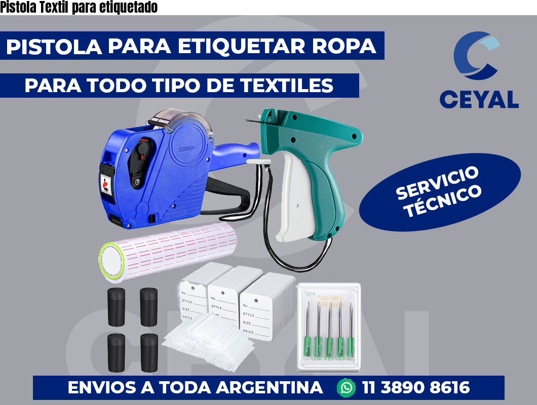 Pistola Textil para etiquetado