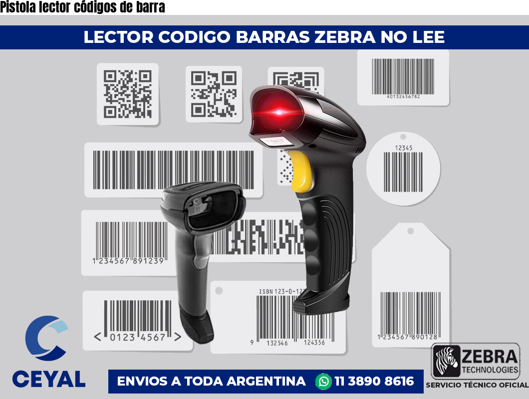 Pistola lector códigos de barra