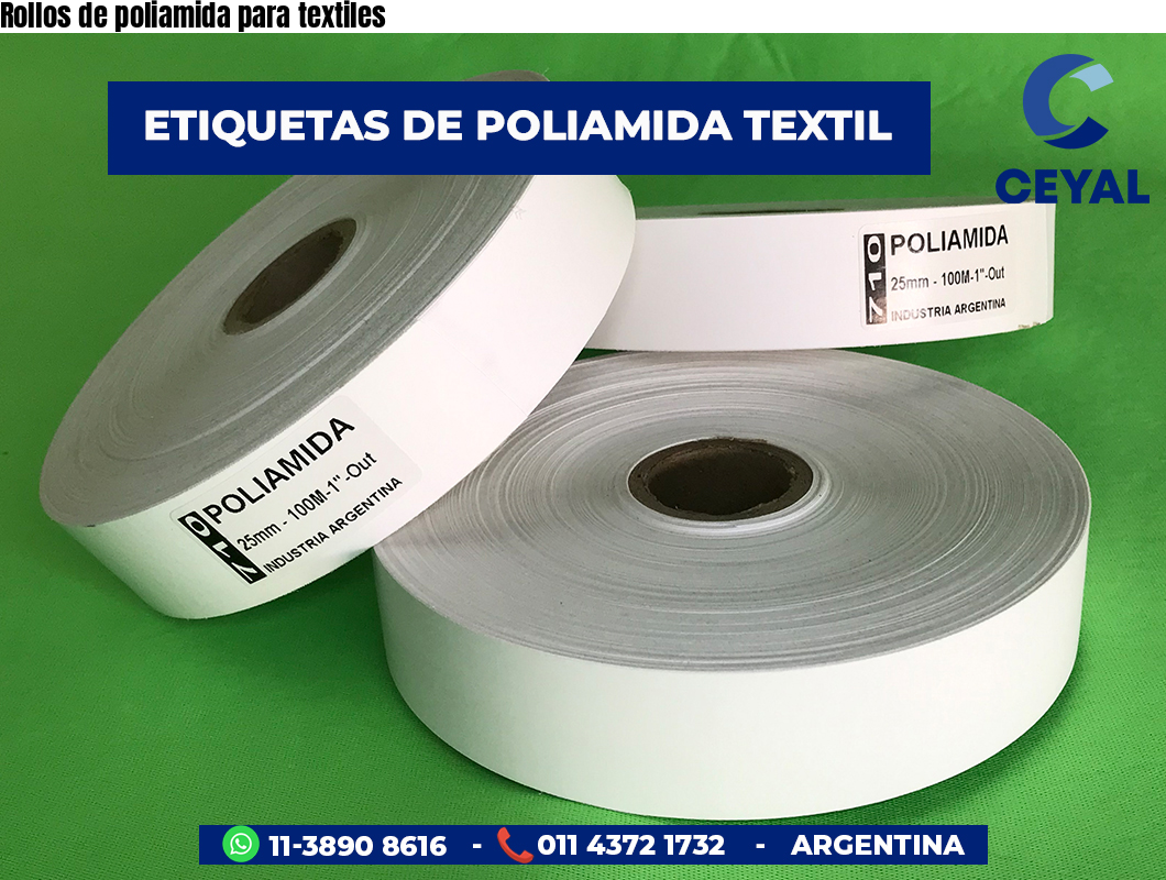 Rollos de poliamida para textiles