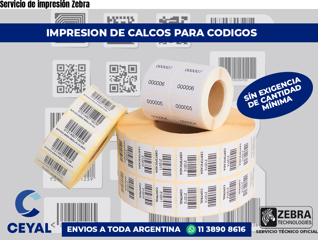 Servicio de impresión Zebra