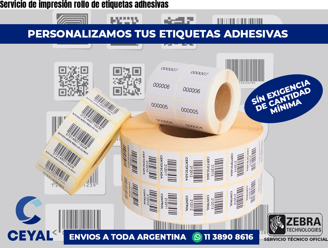 Servicio de impresión rollo de etiquetas adhesivas