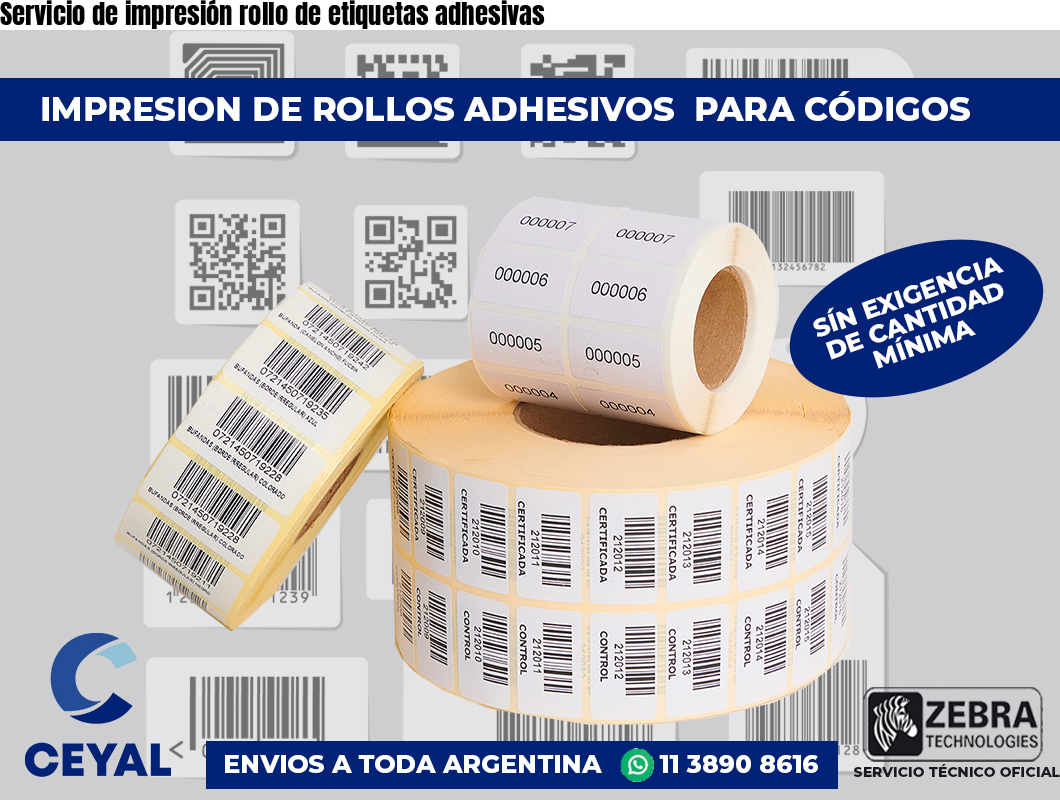 Servicio de impresión rollo de etiquetas adhesivas