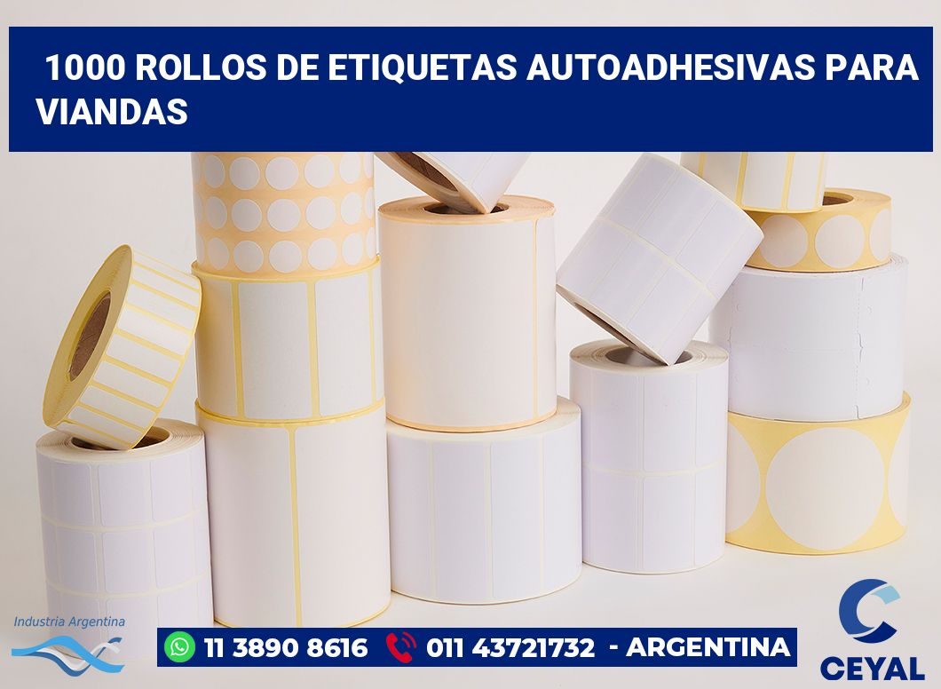 1000 Rollos de etiquetas autoadhesivas para viandas